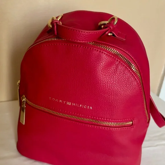 Tommy Hilfiger Women's Jaden Plus Red Backpack - Picture 9 of 10